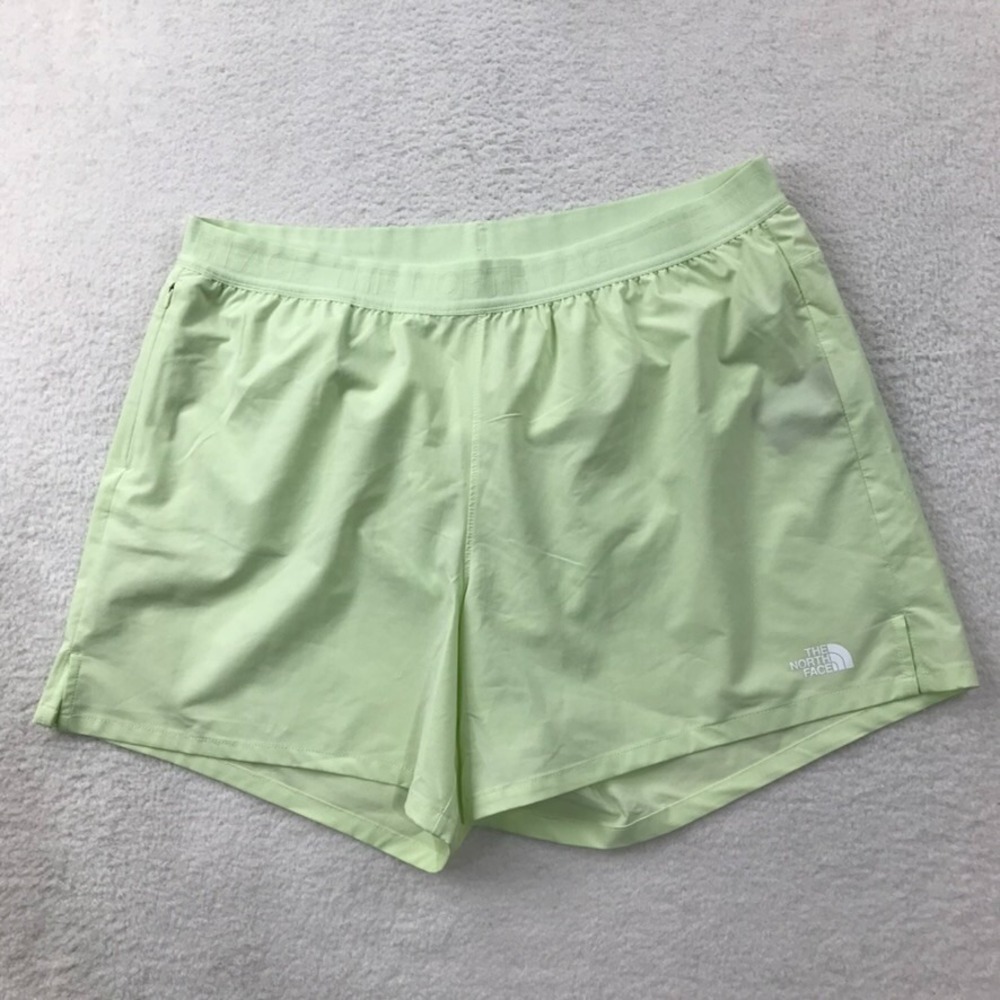 The North Face Shorts Womens XL Green Athletic Elastic Brief Lined Running Hike